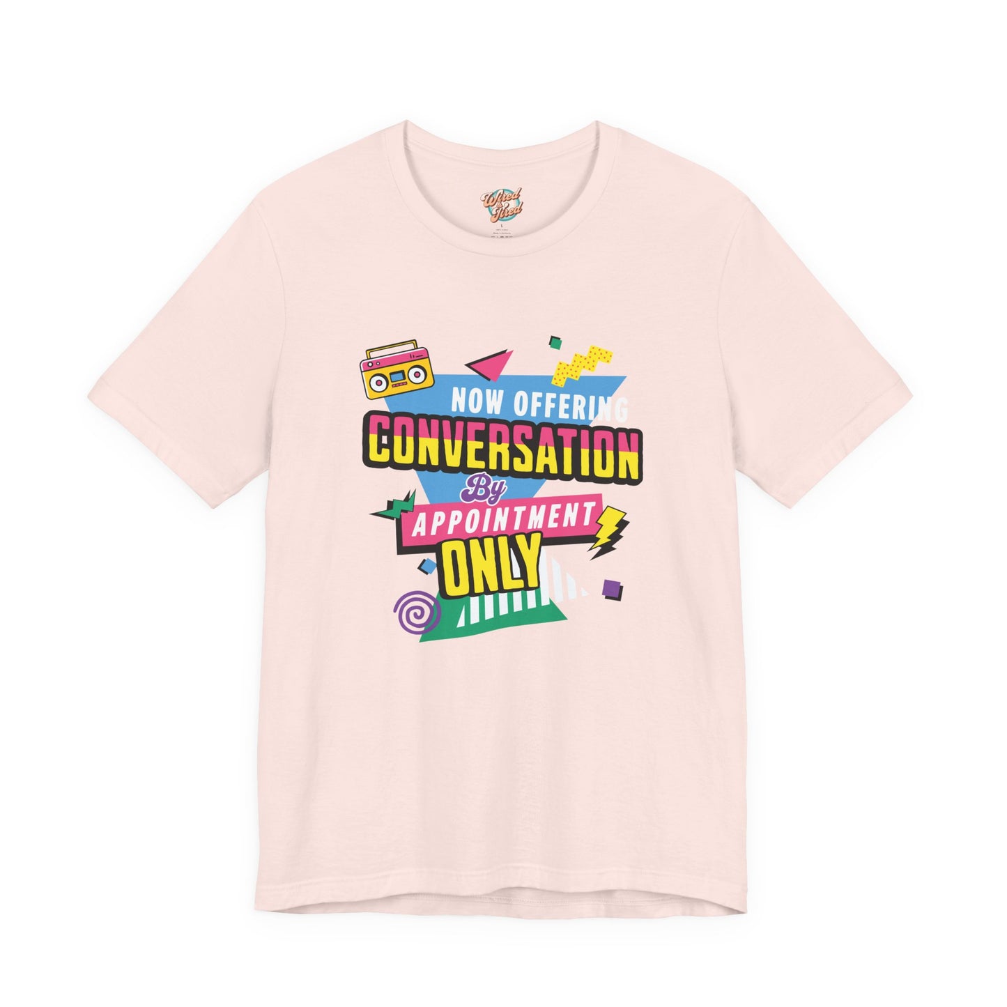 Now Offering Conversation by Appointment Only – Retro Introvert T-Shirt – Funny Adulting Meme Shirt – 80s 90s Throwback Graphic Tee