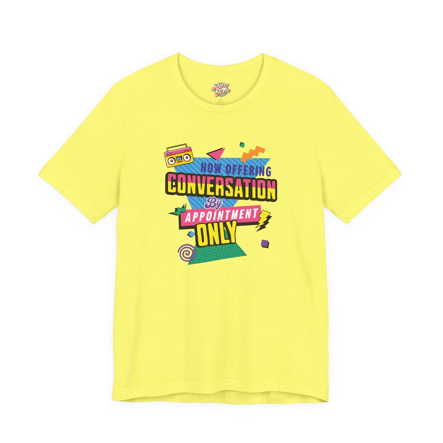 Now Offering Conversation by Appointment Only – Retro Introvert T-Shirt – Funny Adulting Meme Shirt – 80s 90s Throwback Graphic Tee