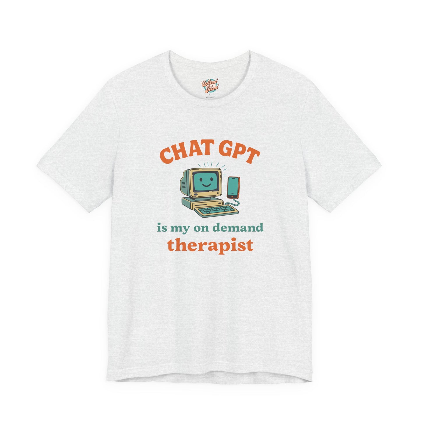 Chat GPT Therapy T-Shirt – Retro 70s Funny Meme Tee for Millennial Burnout & Adulting Stress