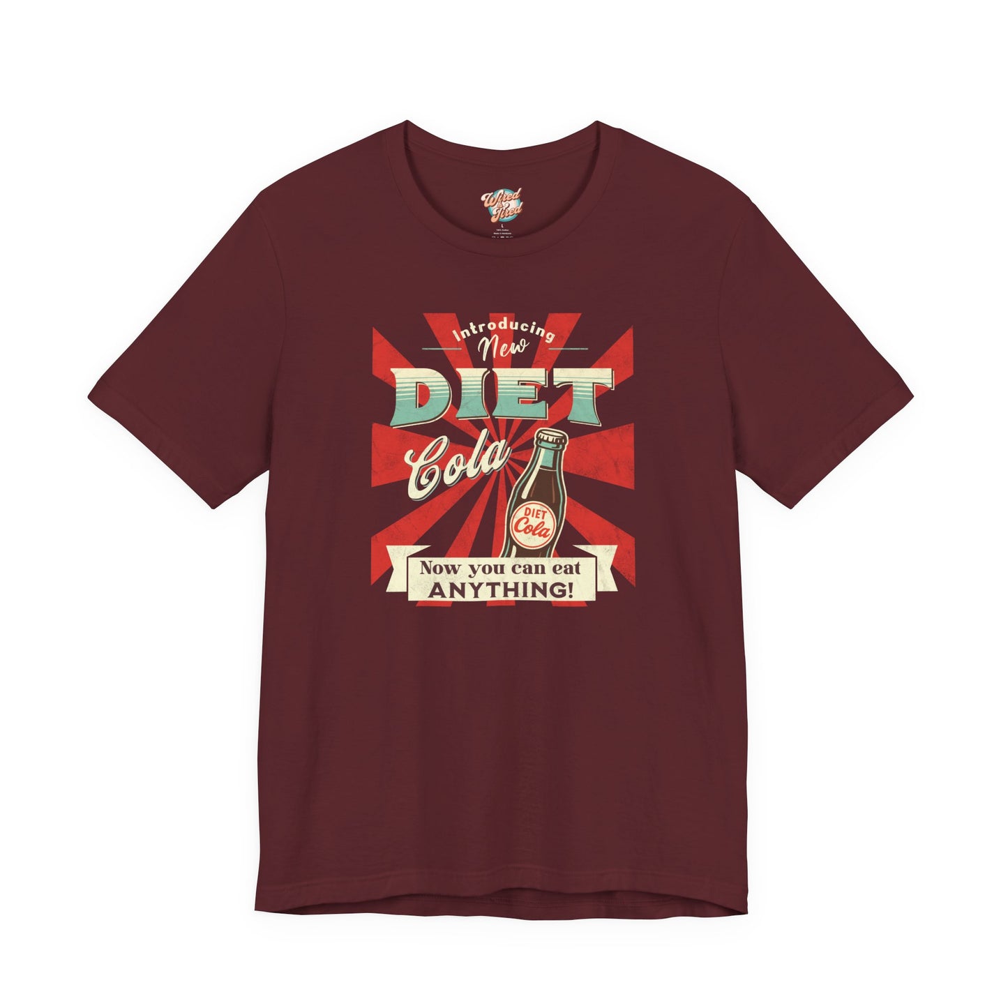 Retro Diet Cola Parody T-Shirt – Funny 50s 60s Vintage Ad Meme for Millennial Moms & Exhausted Adults
