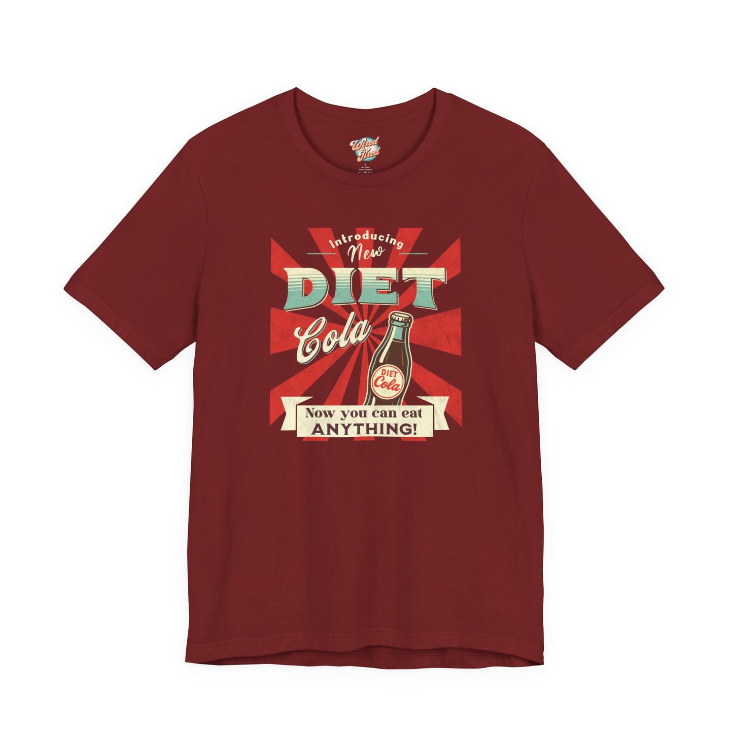 Retro Diet Cola Parody T-Shirt – Funny 50s 60s Vintage Ad Meme for Millennial Moms & Exhausted Adults