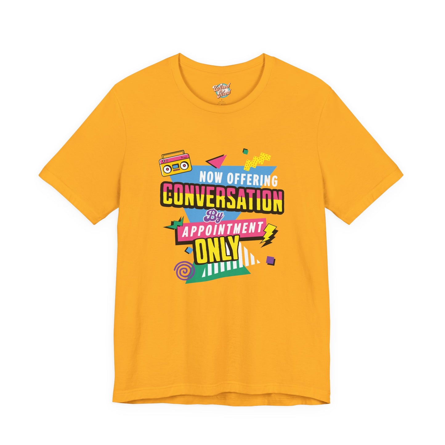 Now Offering Conversation by Appointment Only – Retro Introvert T-Shirt – Funny Adulting Meme Shirt – 80s 90s Throwback Graphic Tee