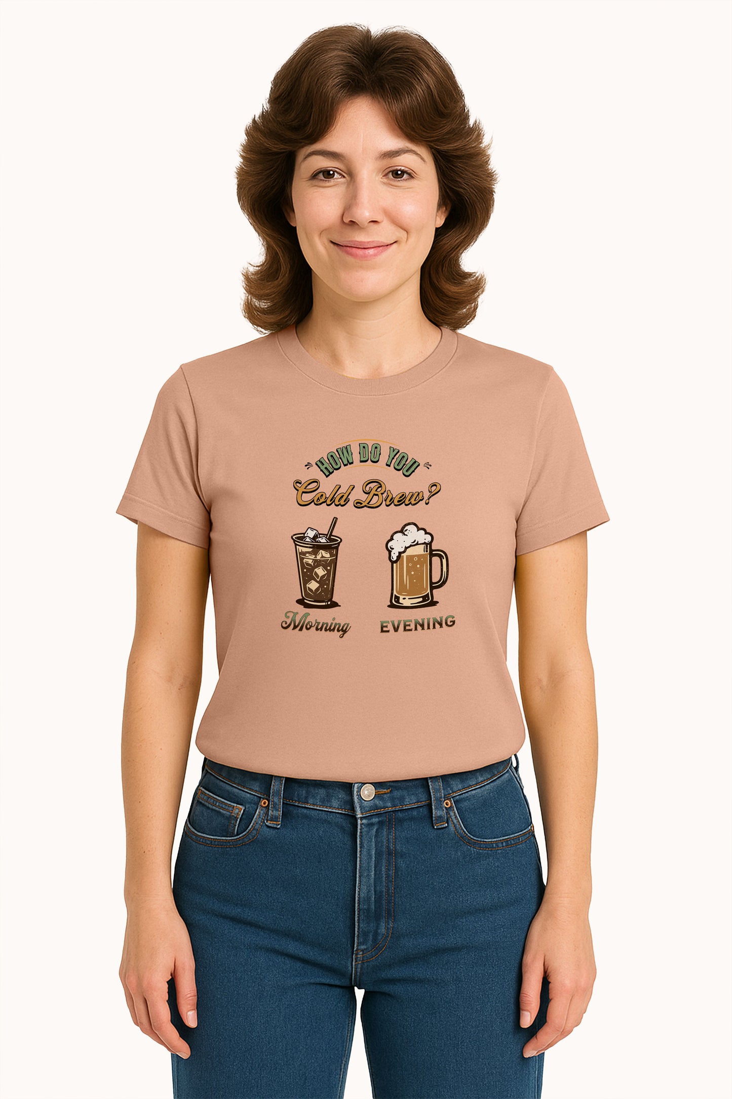 How Do You Cold Brew T-Shirt – Retro Coffee & Beer Graphic Tee