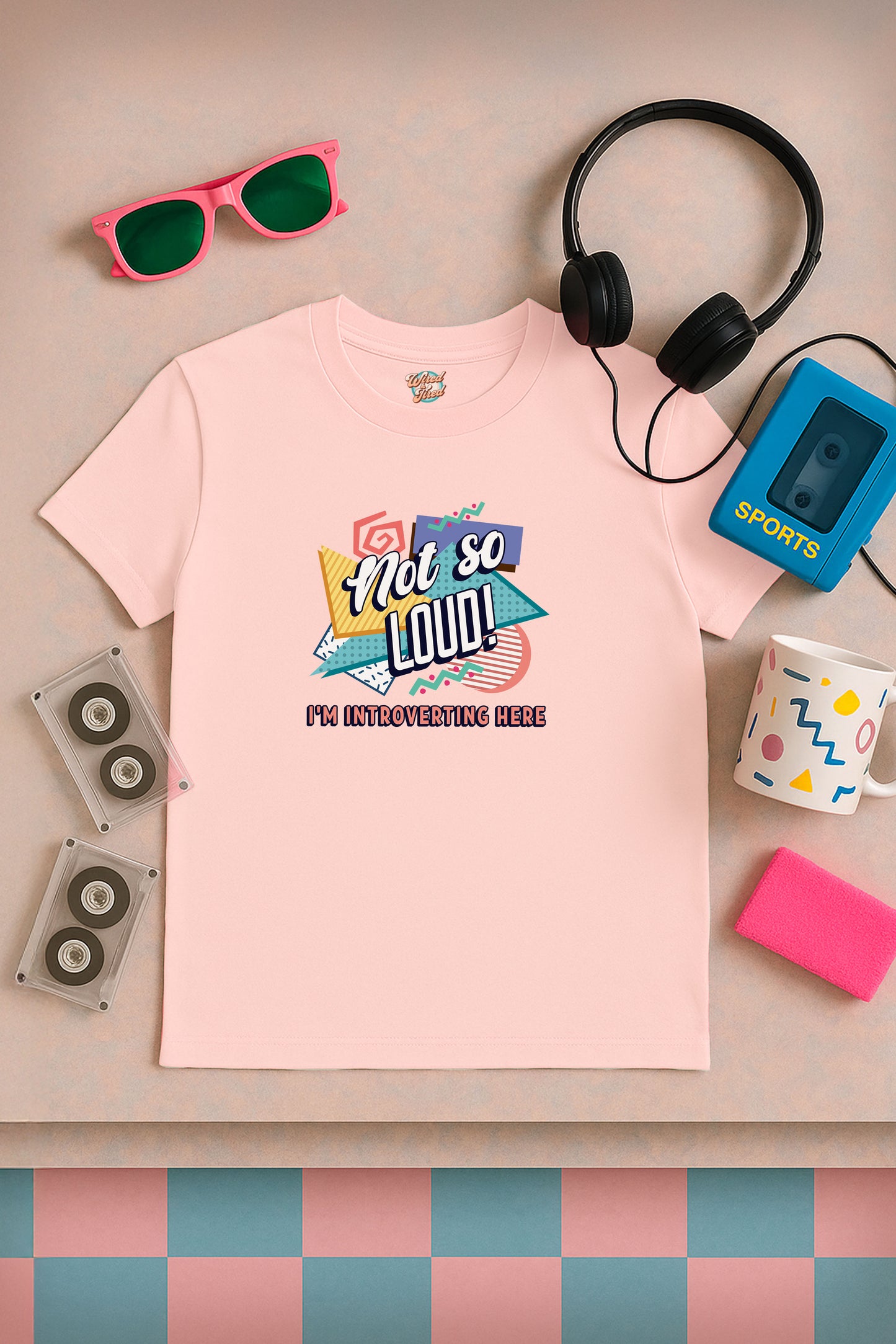 Not So Loud Introvert T-Shirt – Retro 80s 90s Funny Meme Graphic Tee