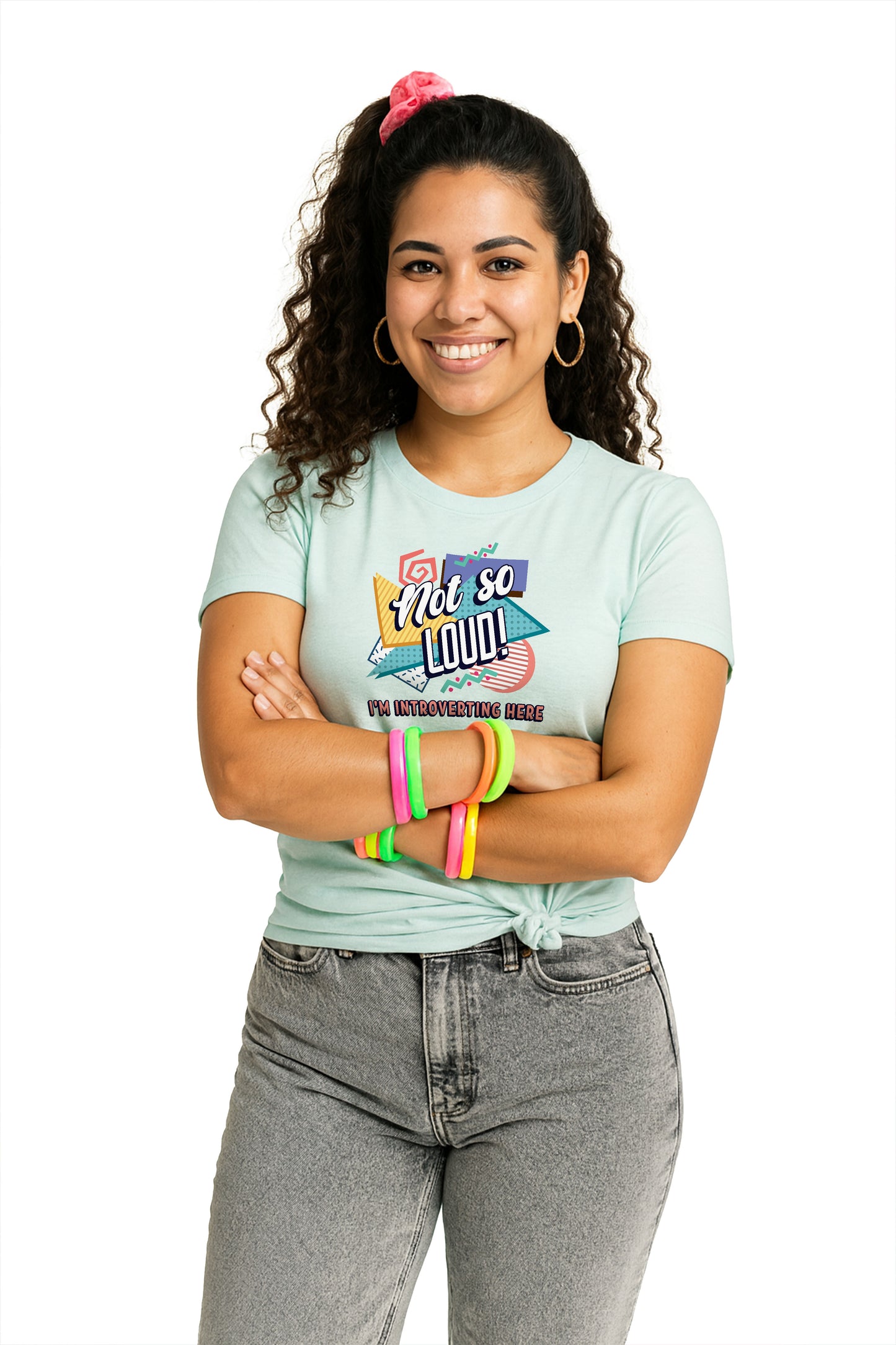 Not So Loud Introvert T-Shirt – Retro 80s 90s Funny Meme Graphic Tee