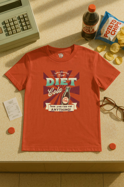 Retro Diet Cola Parody T-Shirt – Funny 50s 60s Vintage Ad Meme for Millennial Moms & Exhausted Adults