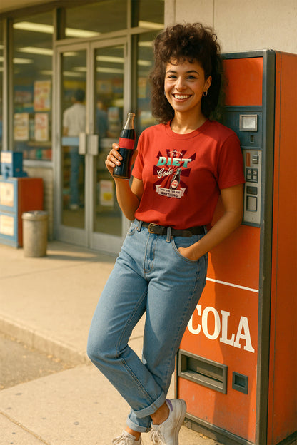 Retro Diet Cola Parody T-Shirt – Funny 50s 60s Vintage Ad Meme for Millennial Moms & Exhausted Adults