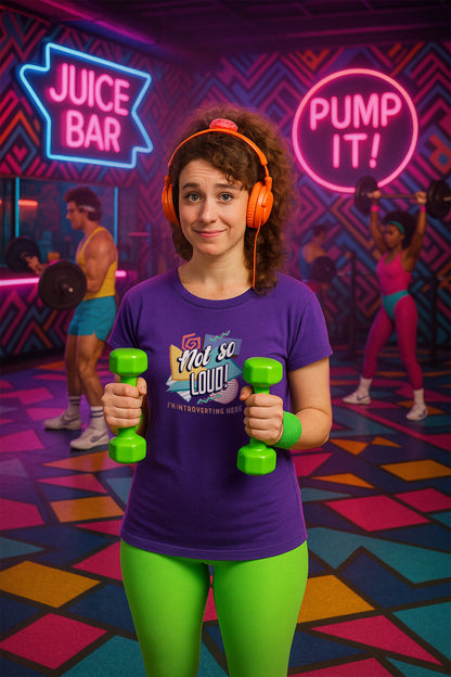 Not So Loud Introvert T-Shirt – Retro 80s 90s Funny Meme Graphic Tee