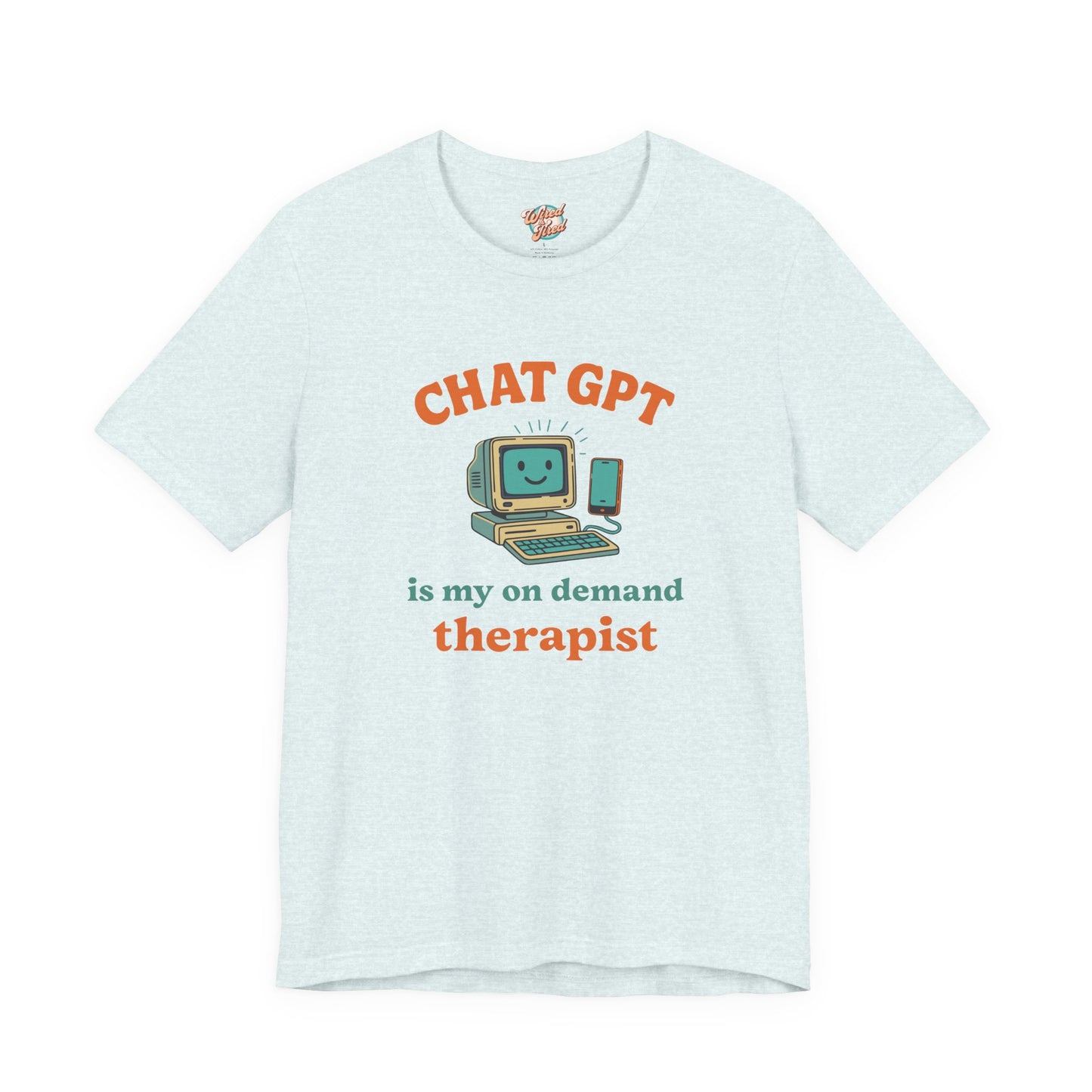 Chat GPT Therapy T-Shirt – Retro 70s Funny Meme Tee for Millennial Burnout & Adulting Stress