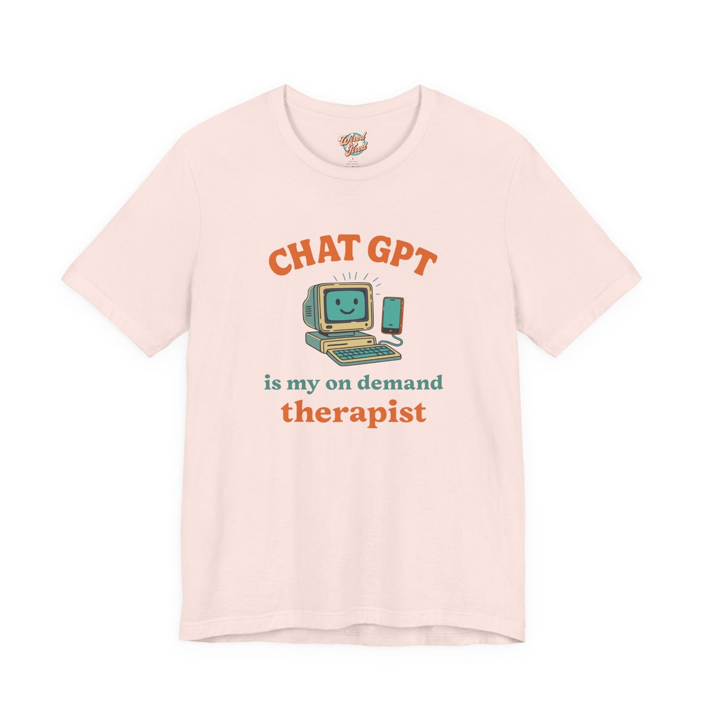Chat GPT Therapy T-Shirt – Retro 70s Funny Meme Tee for Millennial Burnout & Adulting Stress